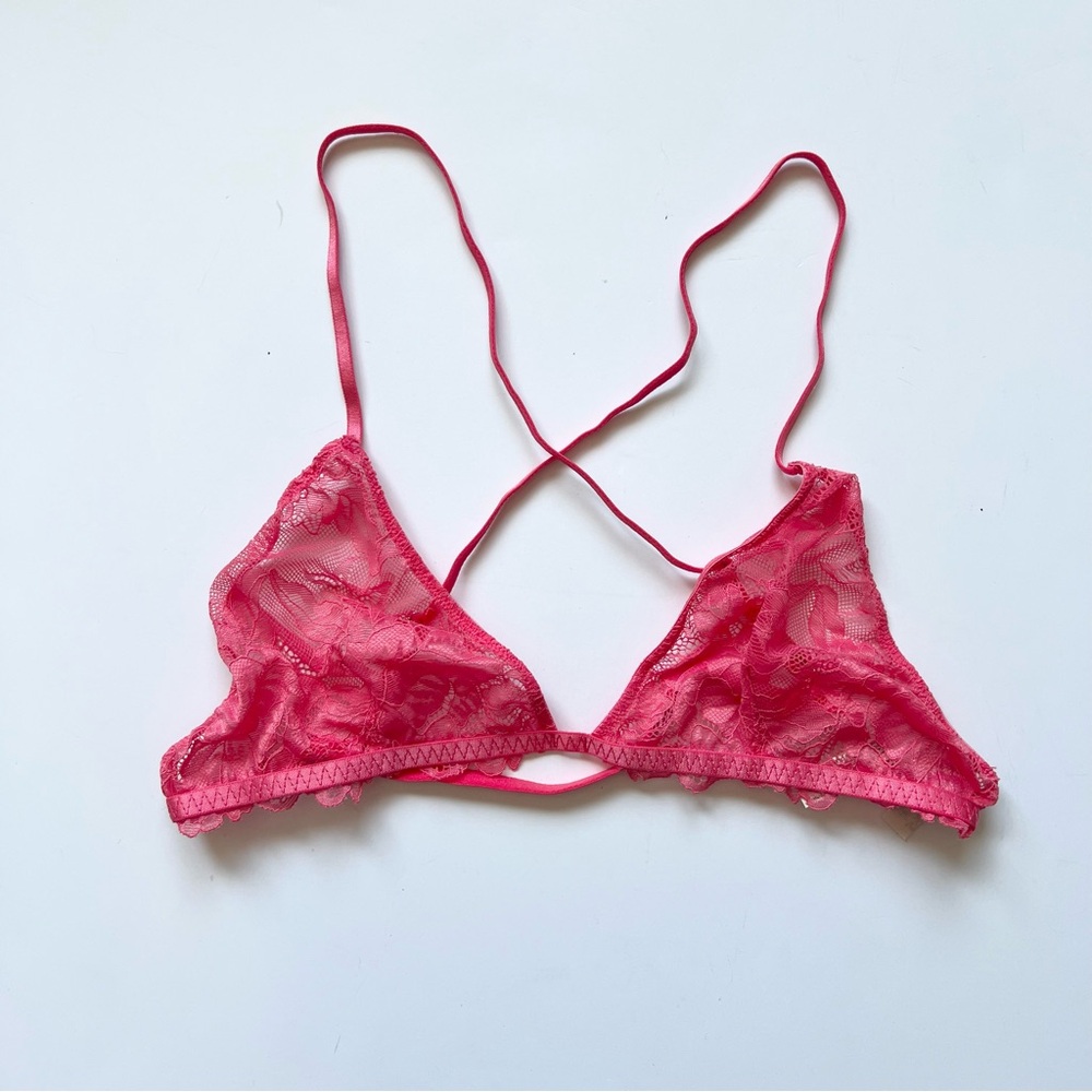 Intimately Free People Women’s Hot Pink Lace‎ Bralette Size M